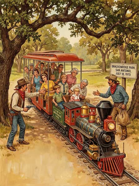 Little amusement train robbery