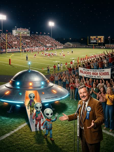 Palacios UFO story at a Texas high school football game