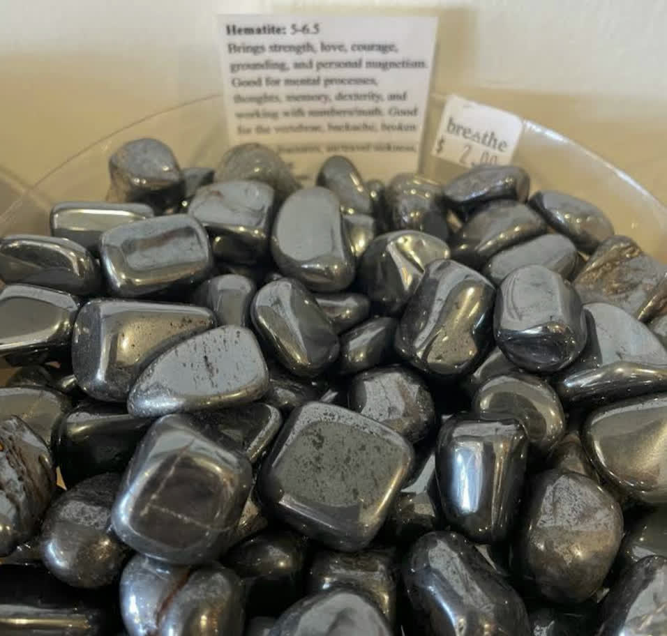 EDIT HERE: polished hematite stones